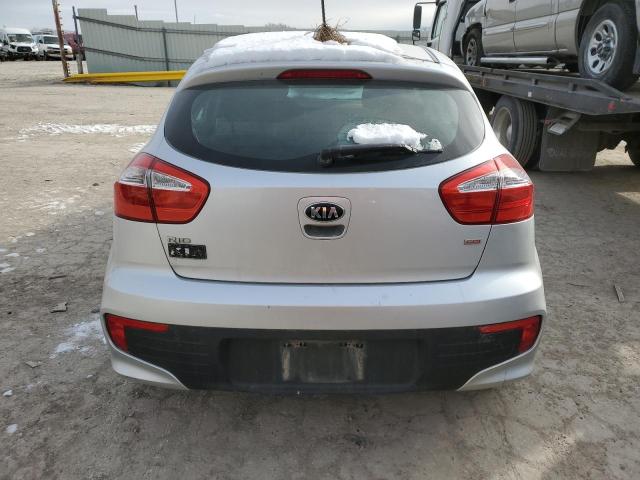 KNADM5A37G6645115 - 2016 KIA RIO LX SILVER photo 6