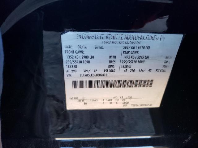 2L1MJ5LK5GBL02818 - 2016 LINCOLN MKT BLACK photo 12