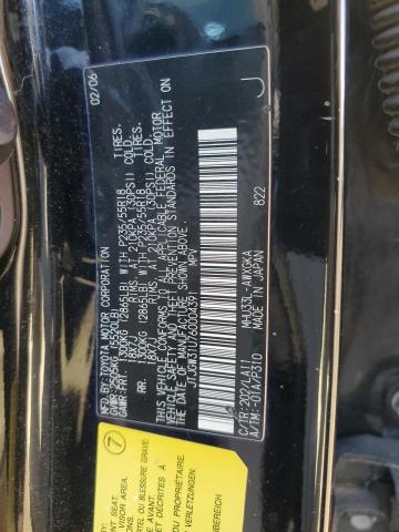 JTJGW31U760004391 - 2006 LEXUS RX 400 BLACK photo 12