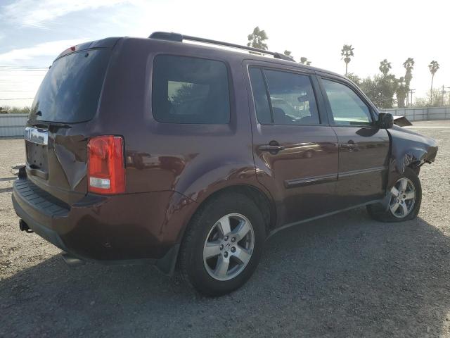 5FNYF3H57BB047565 - 2011 HONDA PILOT EXL MAROON photo 3