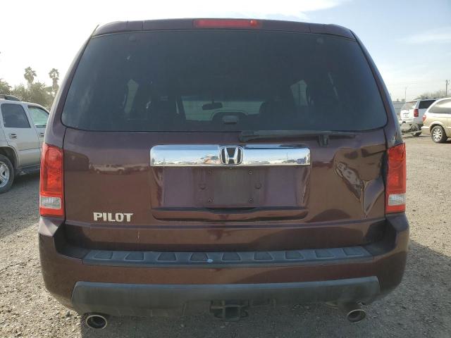 5FNYF3H57BB047565 - 2011 HONDA PILOT EXL MAROON photo 6