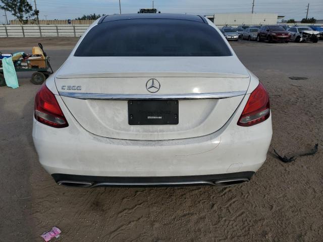 WDDWF4JB7HR262322 - 2017 MERCEDES-BENZ C 300 WHITE photo 6