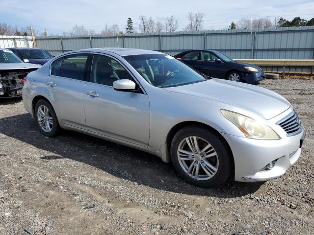 JN1CV6AR3AM451967 - 2010 INFINITI G37 SILVER photo 4