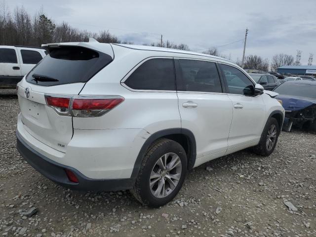 5TDKKRFH3FS072482 - 2015 TOYOTA HIGHLANDER XLE WHITE photo 3