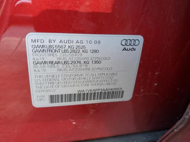 WA1VKAFP3AA040959 - 2010 AUDI Q5 PRESTIGE 红色 照片 13