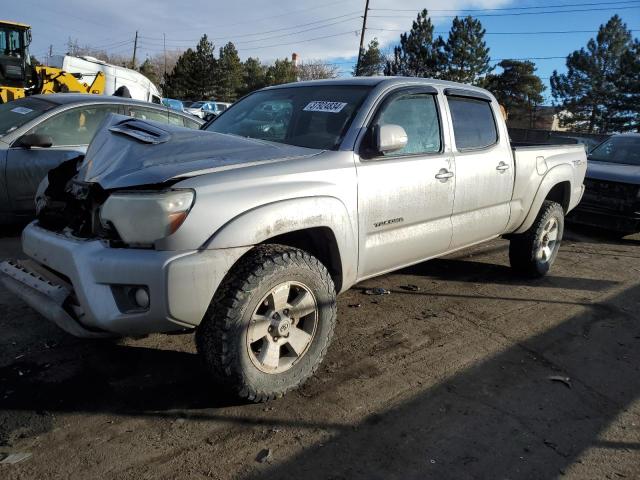 3TMMU4FN1EM065721 - 2014 TOYOTA TACOMA DOUBLE CAB LONG BED SILVER photo 1