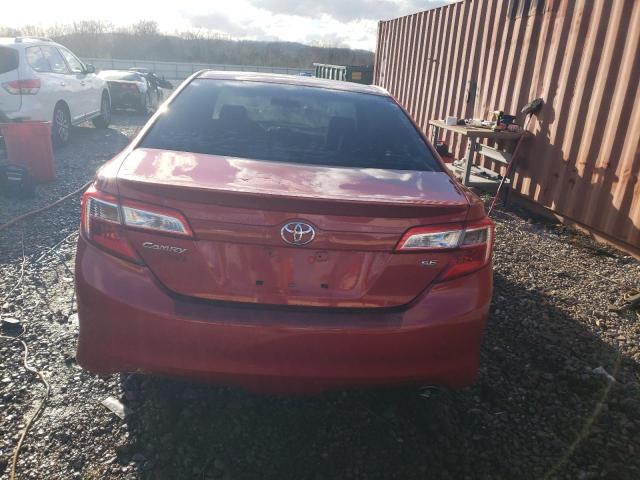 4T1BF1FK8CU615801 - 2012 TOYOTA CAMRY XLE BASE RED photo 6