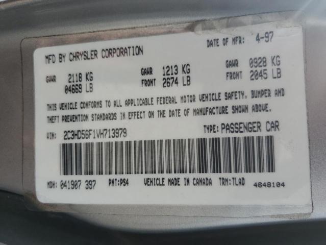 2C3HD56F1VH713979 - 1997 CHRYSLER CONCORDE LX GRAY photo 13