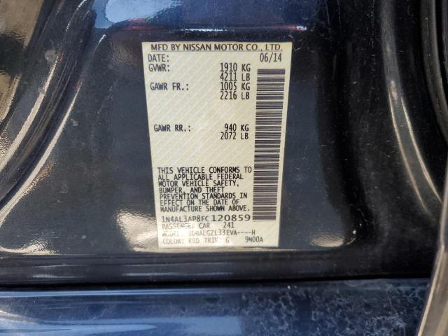 1N4AL3AP8FC120859 - 2015 NISSAN ALTIMA 2.5 GRAY photo 12