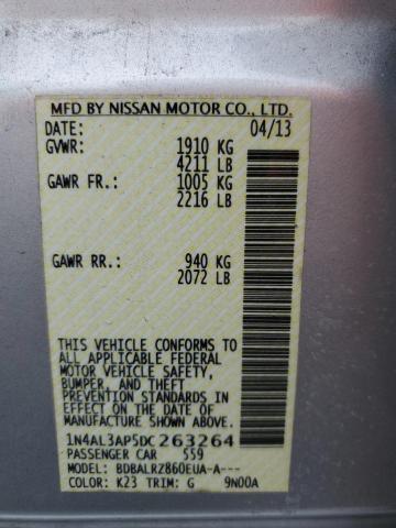 1N4AL3AP5DC263264 - 2013 NISSAN ALTIMA 2.5 SILVER photo 12