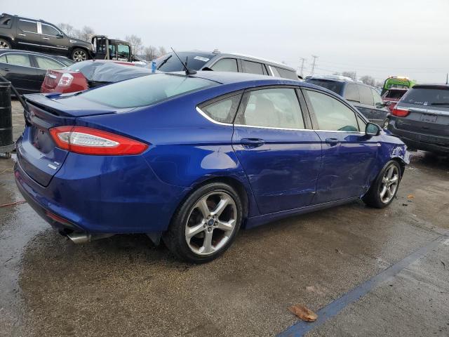 3FA6P0HRXDR111322 - 2013 FORD FUSION SE BLUE photo 3