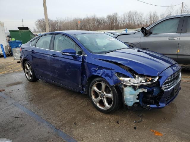 3FA6P0HRXDR111322 - 2013 FORD FUSION SE BLUE photo 4