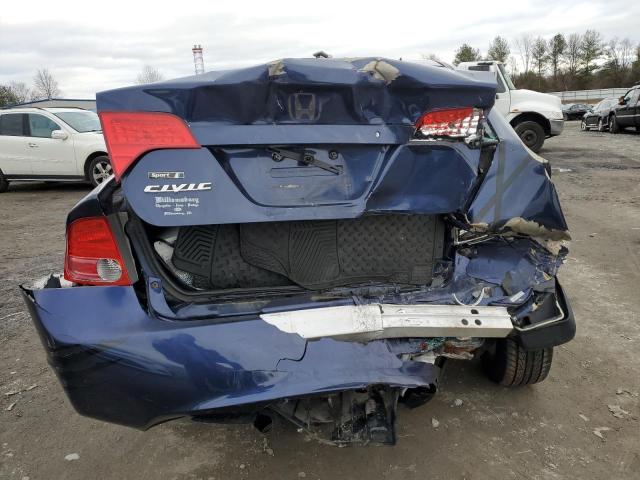 1HGFA16567L091138 - 2007 HONDA CIVIC LX BLUE photo 6