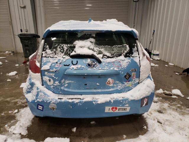 JTDKDTB37F1108334 - 2015 TOYOTA PRIUS C BLUE photo 6