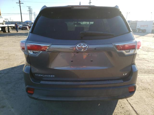 5TDZKRFH3FS103454 - 2015 TOYOTA HIGHLANDER LE GRAY photo 6