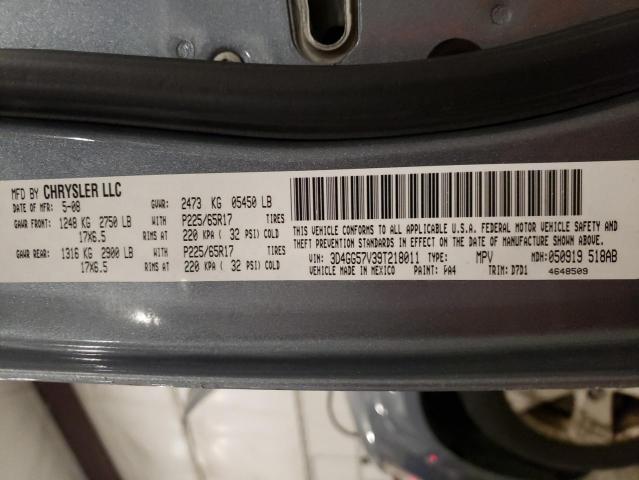 3D4GG57V39T218011 - 2009 DODGE JOURNEY SXT GRAY photo 13