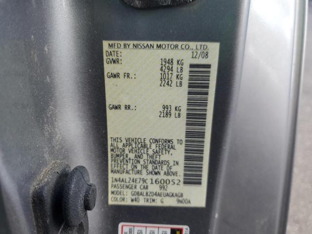 1N4AL24E79C160052 - 2009 NISSAN ALTIMA 2.5S GRAY photo 12