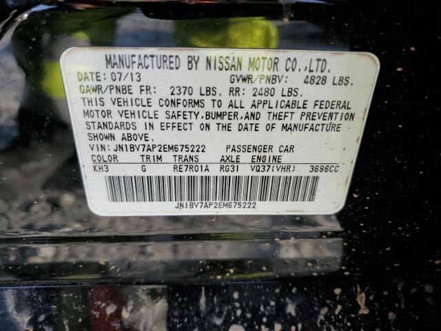 JN1BV7AP2EM675222 - 2014 INFINITI Q50 BASE BLACK photo 13