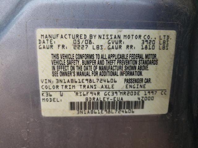 3N1AB61E98L724606 - 2008 NISSAN SENTRA 2.0 GRAY photo 12