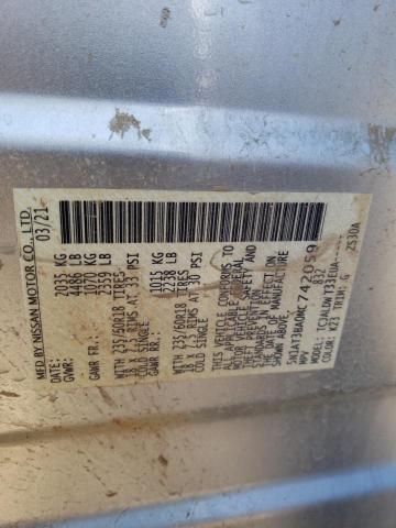 5N1AT3BA0MC742059 - 2021 NISSAN ROGUE SV SILVER photo 13