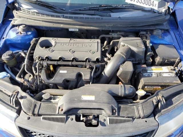 KNAFU6A27A5161979 - 2010 KIA FORTE EX BLUE photo 11