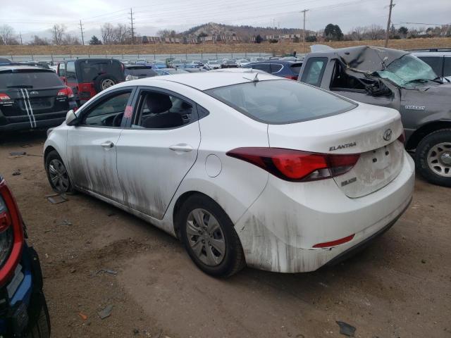 5NPDH4AE1GH734039 - 2016 HYUNDAI ELANTRA SE WHITE photo 2