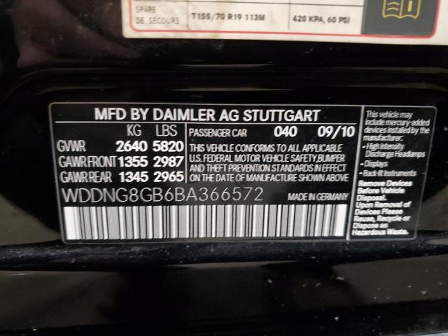 WDDNG8GB6BA366572 - 2011 MERCEDES-BENZ S 550 4MATIC BLACK photo 12