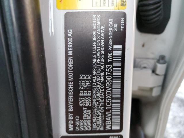 WBAVL1C5XDVR90753 - 2013 BMW X1 XDRIVE28I Ақ фото 12