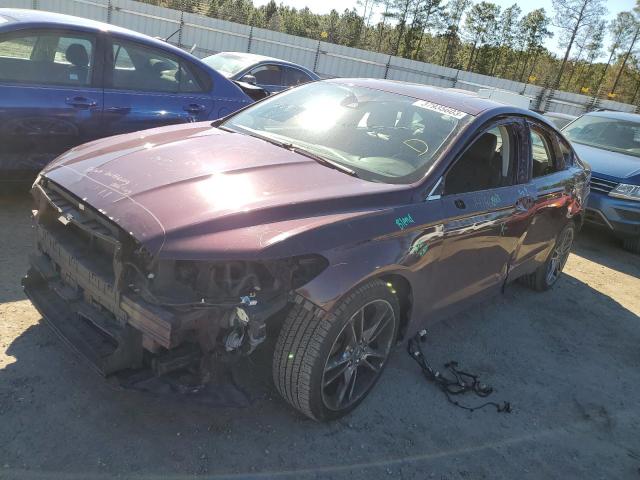 3FA6P0D99DR247379 - 2013 FORD FUSION TITANIUM BURGUNDY photo 1