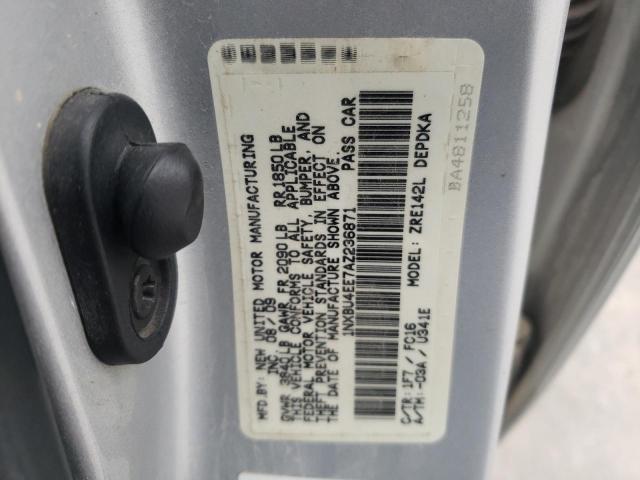 1NXBU4EE7AZ236871 - 2010 TOYOTA COROLLA LE BASE GRAY photo 12