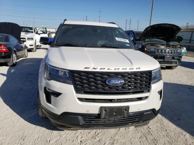 1FM5K8GT7KGA71863 - 2019 FORD EXPLORER SPORT WHITE photo 5