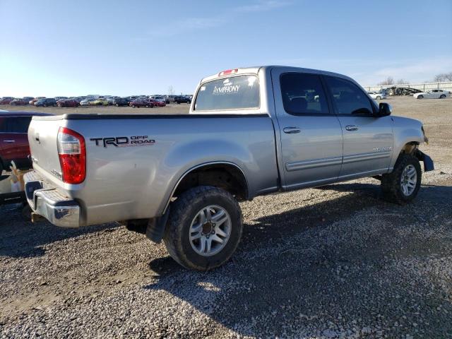 5TBDT44196S505505 - 2006 TOYOTA TUNDRA DOUBLE CAB SR5 SILVER photo 3