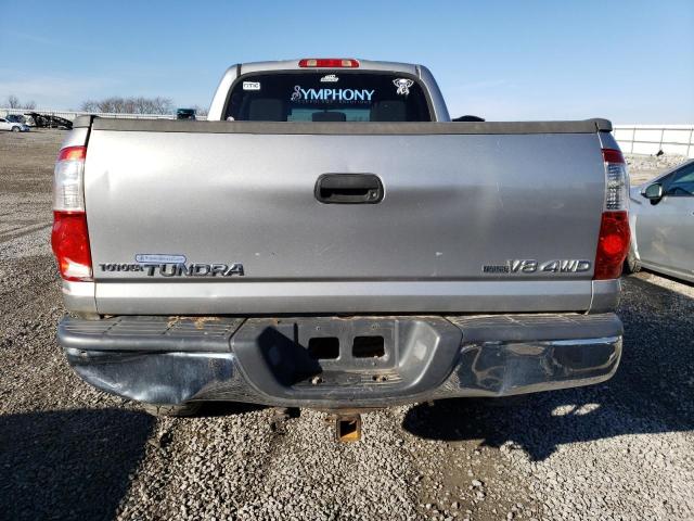 5TBDT44196S505505 - 2006 TOYOTA TUNDRA DOUBLE CAB SR5 SILVER photo 6