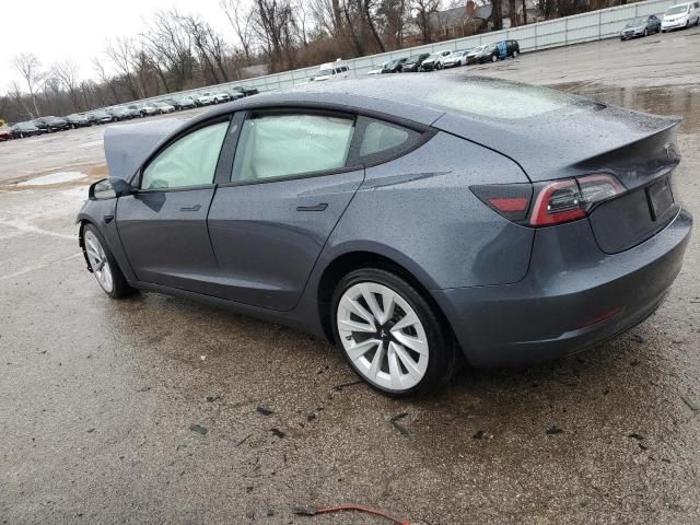 5YJ3E1EA2NF303845 - 2022 TESLA MODEL 3 BLUE photo 2