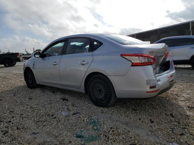 3N1AB7AP1EY250639 - 2014 NISSAN SENTRA S SILVER photo 2