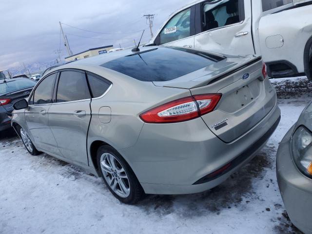 3FA6P0LU5FR245234 - 2015 FORD FUSION SE HYBRID GOLD photo 2