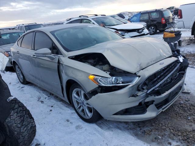 3FA6P0LU5FR245234 - 2015 FORD FUSION SE HYBRID GOLD photo 4