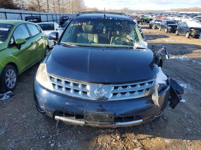 JN8AZ08T47W513630 - 2007 NISSAN MURANO SL BLUE photo 5