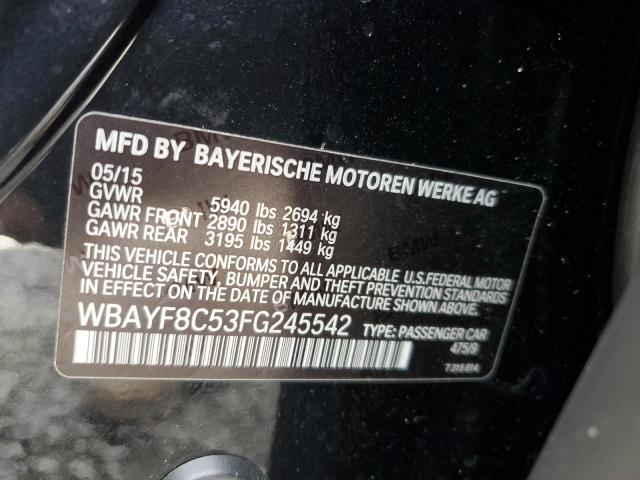 WBAYF8C53FG245542 - 2015 BMW 750 LXI BLACK photo 12