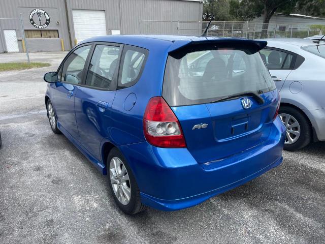 JHMGD38668S012455 - 2008 HONDA FIT SPORT BLUE photo 3