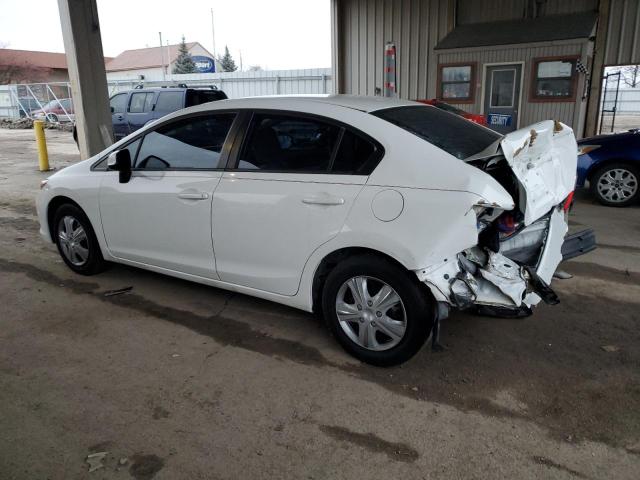 19XFB2F54CE110192 - 2012 HONDA CIVIC LX WHITE photo 2