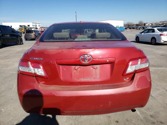 4T1BF3EKXAU028204 - 2010 TOYOTA CAMRY BASE RED photo 6