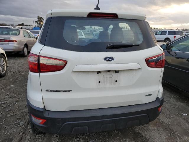 MAJ3S2FE4LC384654 - 2020 FORD ECOSPORT S WHITE photo 6