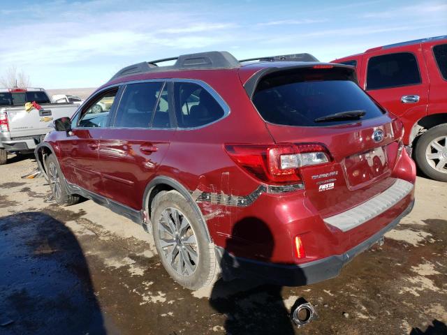 4S4BSBLC1F3231755 - 2015 SUBARU OUTBACK 2.5I LIMITED BURGUNDY photo 2