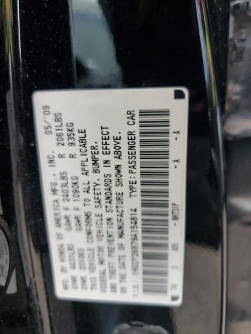 1HGCP26879A154814 - 2009 HONDA ACCORD EXL BLACK photo 12