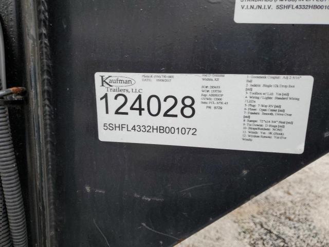 5SHFL4332HB001072 - 2017 OTHER TRAILER BLACK photo 10