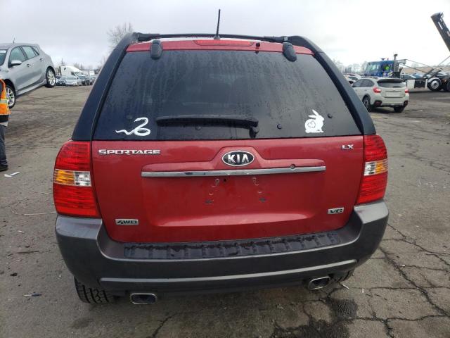 KNDJE723787484631 - 2008 KIA SPORTAGE EX RED photo 6