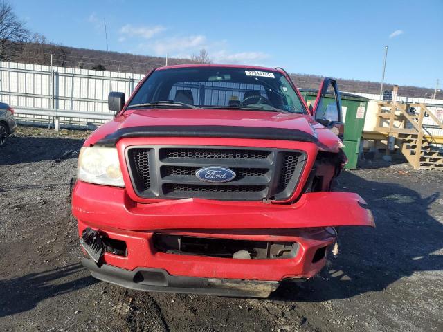 1FTRF12245KE05266 - 2005 FORD F150 RED photo 5