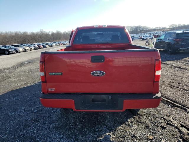 1FTRF12245KE05266 - 2005 FORD F150 RED photo 6