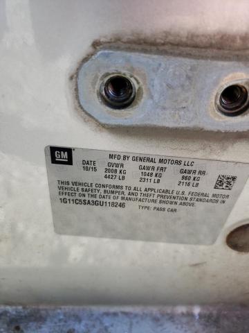 1G11C5SA3GU118246 - 2016 CHEVROLET MALIBU LIM LT 银色 照片 13